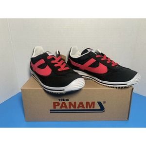 Panam Kids 084 Red Black Hand Crafted Sneakers Shoes Size 24 US 4 New In Box